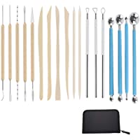 xutong Herramientas de esculpir arcilla- kit de 18 herramientas de escultura- de doble cara- para esculturas de cerámica…